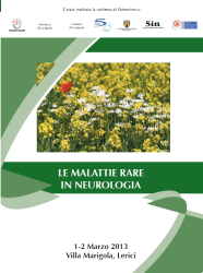 LE MALATTIE RARE IN NEUROLOGIA
